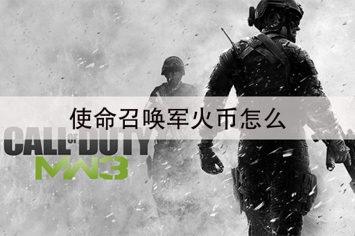 使命召唤军火币怎么
